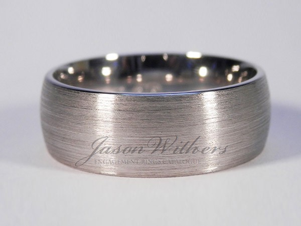 9K White Gold Mens Ring