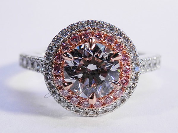 1.18 Ct. Pink Round Ring